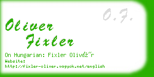 oliver fixler business card
